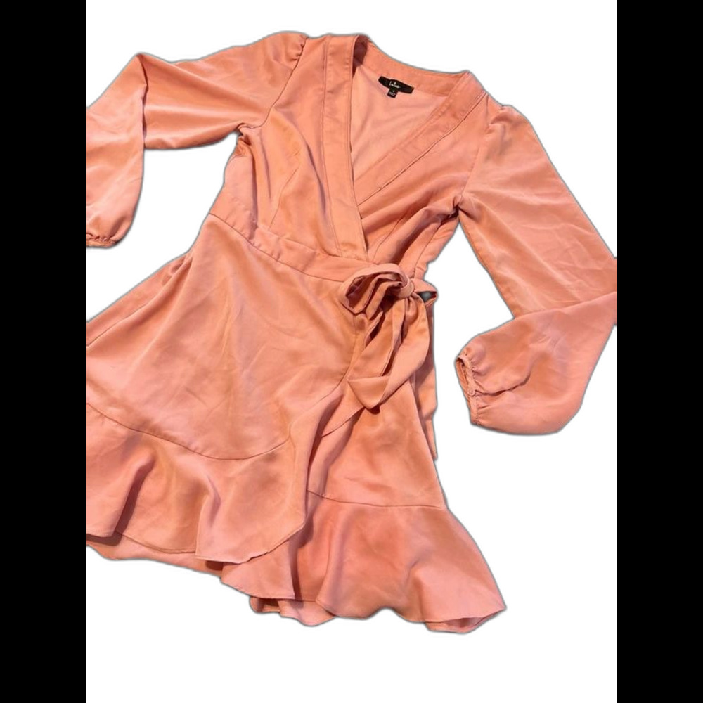 Lulus Glow Forever Peach Pink Dress